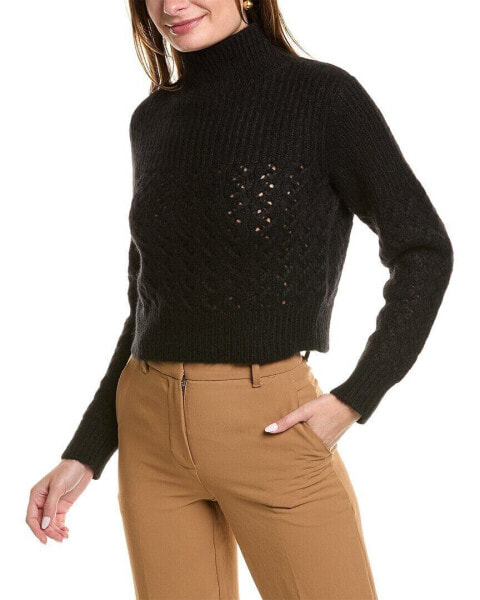 Rebecca Taylor Chainette Turtleneck Wool & Alpaca-Blend Sweater Women's Xs