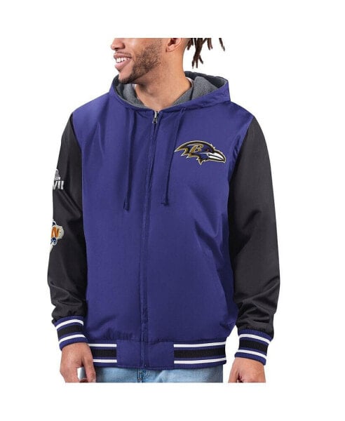 Куртка мужская G-III Sports by Carl Banks Baltimore Ravens фиолетовая/черная Convertible Full-Zip (разворачивающаяся) commemorative - реверсивная.