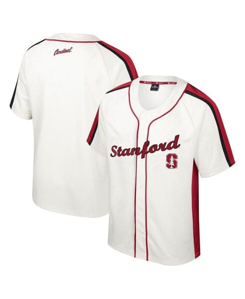 Men's Cream Stanford Cardinal Ruth Button-Up Baseball Jersey