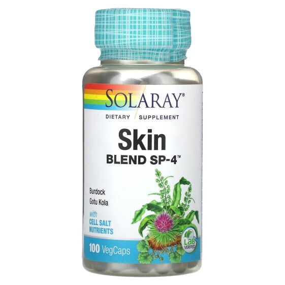 Витаминно-минеральный комплекс для здоровья кожи SOLARAY Skin Blend SP-4 100 капсул