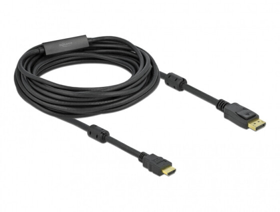 Delock 85960, 10 m, HDMI Type A (Standard), DisplayPort, Male, Male, Straight