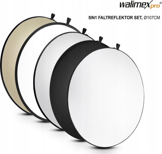 Walimex walimex 5in1 Foldable Reflector wavy comfort 107cm with Handles