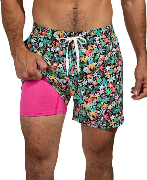 Men's The Bloomerangs Quick-Dry 5-1/2" Swim Trunks with Boxer-Brief Liner