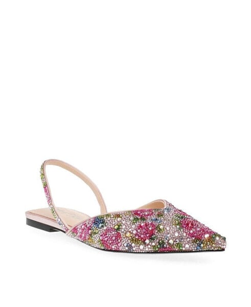 Women's Vance Rhinestone Slingback Evening Flats