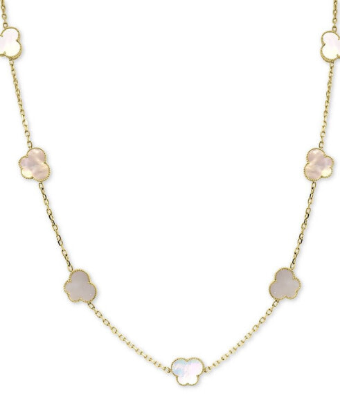 EFFY Collection eFFY® Mother-of-Pearl Butterfly 36" Statement Necklace in 18k Gold-Plated Sterling Silver