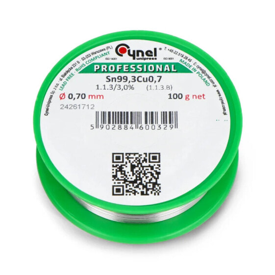 Solder Cynel LC99.3 100g/0,7mm - lead-free