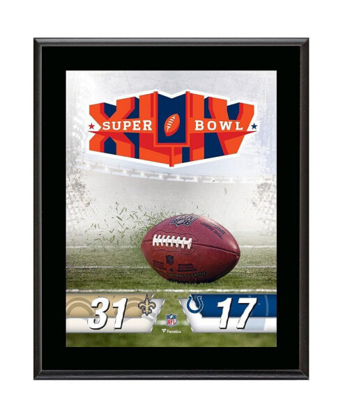 New Orleans Saints vs. Indianapolis Colts Super Bowl XLIV 10.5" x 13" Sublimated Plaque