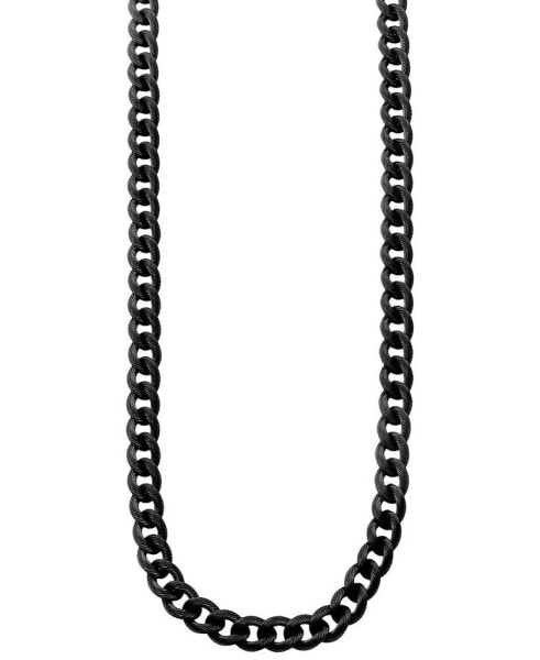 Sutton Stainless Steel Black Curb Link Chain Necklace