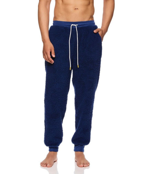 Men's Drawstring Sherpa Joggers with Pockets