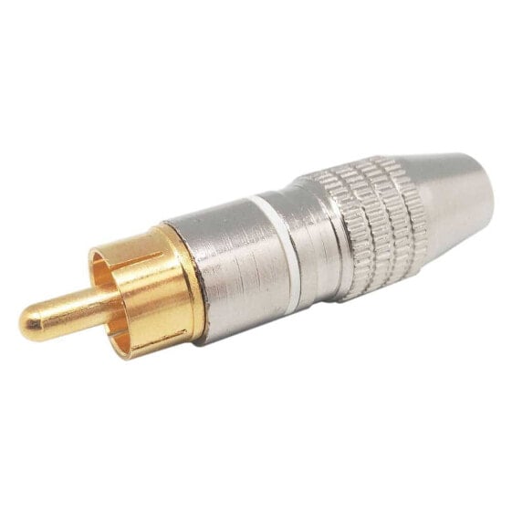 EUROCONNEX 4065BL Metallic RCA Male Connector 6 mm