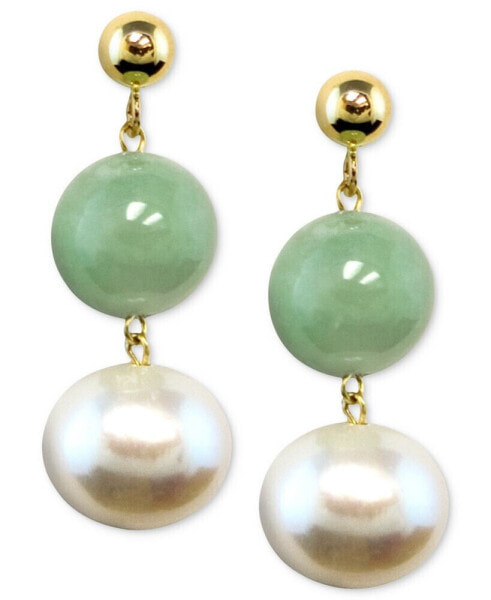 Серьги Macy's 14k Gold  Pearl Jade