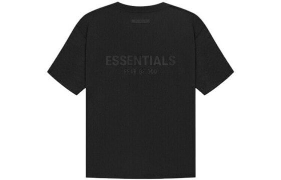 Футболка Fear of God Essentials Short Sleeve Tee Stretch Limo Black LogoT FOG-SS21-629