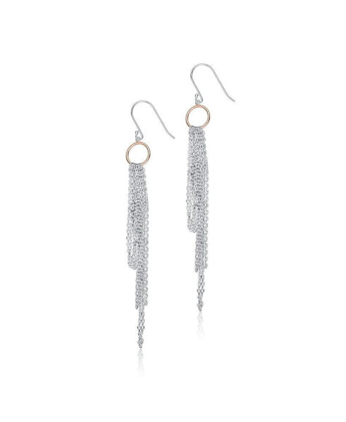 Серьги Genevive Sterling Silver Tassel