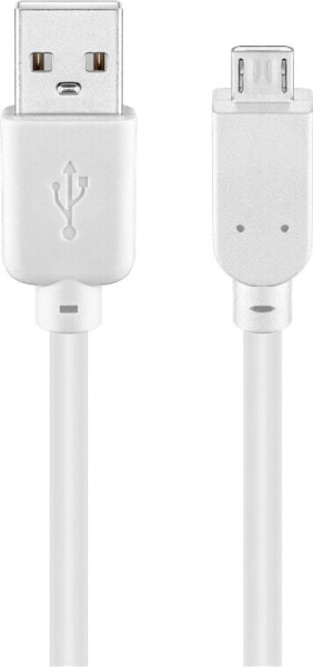 Wentronic USB 2.0 Hi-Speed cable - white - 1 m - 1 m - USB A - Micro-USB B - USB 2.0 - 480 Mbit/s - White