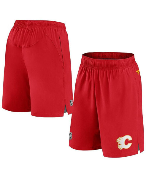 Шорты мужские Fanatics Calgary Flames красные Аутентичные Pro Ice