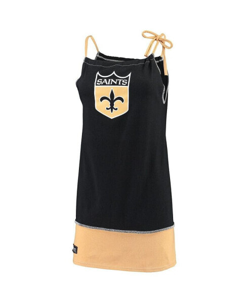 Платье женское Refried Apparel винтажное силуэтное "New Orleans Saints" черное