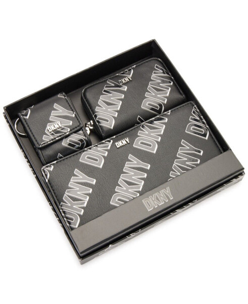 Dkny Women's Phoenix 3 in 1 Wallet Gift Box Set Black