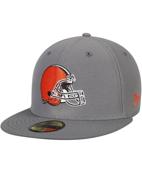 Men's Graphite Cleveland Browns Storm 59FIFTY Fitted Hat