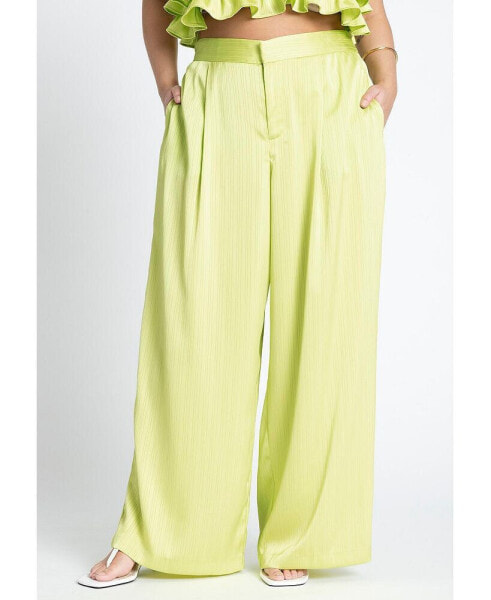 Plus Size Wide Leg Pant With Pleat
