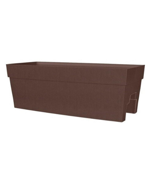 Harmony 352711 Rail Planter Brown 27in L x 11.75in W x 9.5in H