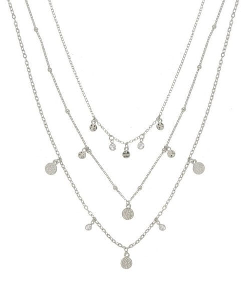 ETTIKA crystal Detailed Triple Layer Necklace