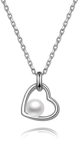 Silver necklace with river pearl AGS1230 / 47P