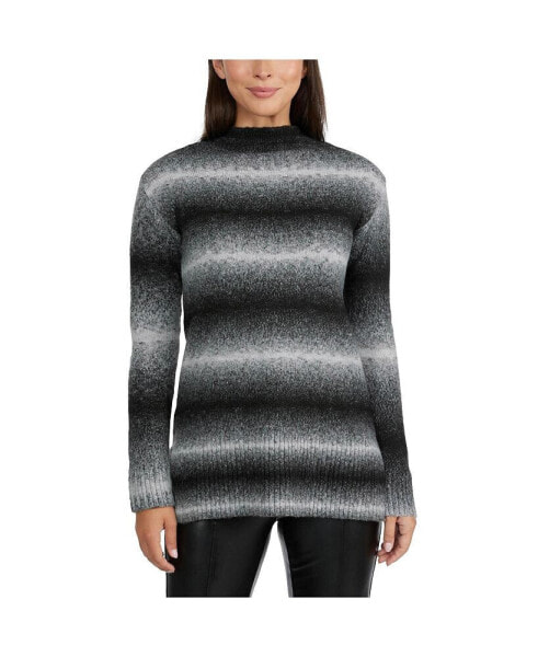 Women's Ombre Mock Neck Sweater Tunic