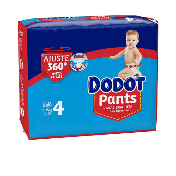 DODOT PANTS pañal-braguita T4 9-15 kg 33 u