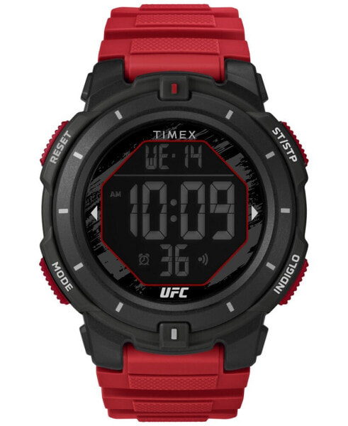 Men's UFC Rumble Digital Red Polyurethane Strap 50mm Round Watch