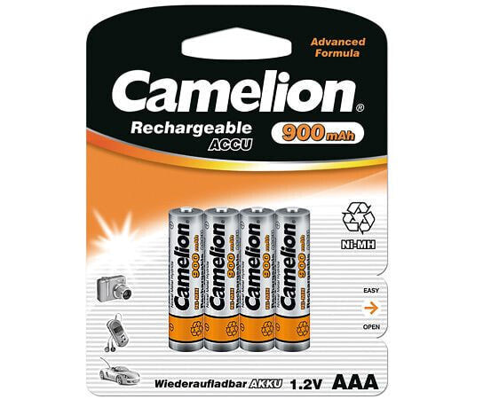 Camelion NH-AAA900-BP4 - Rechargeable battery - Nickel-Metal Hydride (NiMH) - 1.2 V - 4 pc(s) - 900 mAh - Multicolor