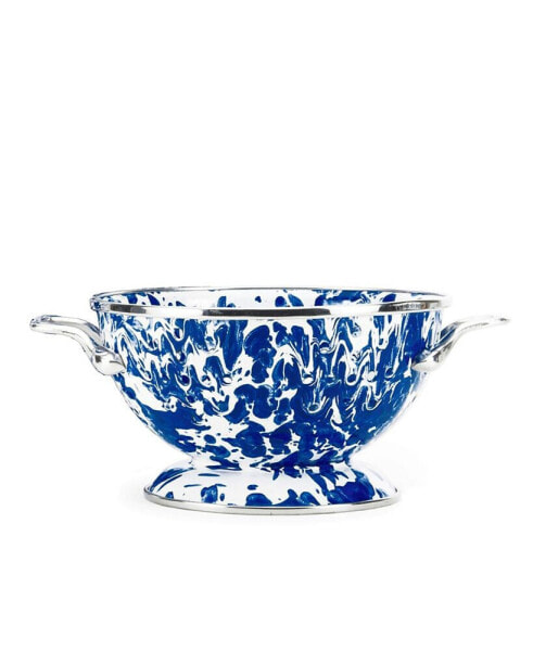 Cobalt Swirl Enamelware Collection 1 Quart Colander