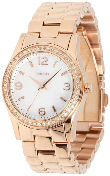 DKNY Glitz Mother of Pearl Dial Rose Gold-tone Ladies Watch NY8336