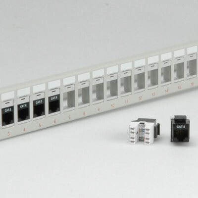 ROLINE Keystone 19'' Module frame Cat.5/Cat.6 - 24 Ports - blank - unshielded light grey - Grey - Krone LSAplus