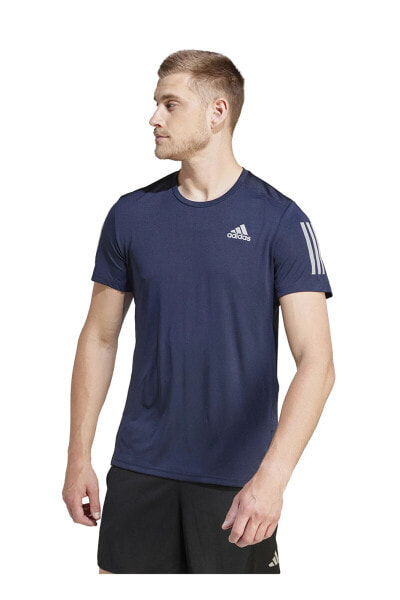 Lacivert Erkek Yuvarlak Yaka Regular Fit T-Shirt IM2529-OWN THE RUN TEE