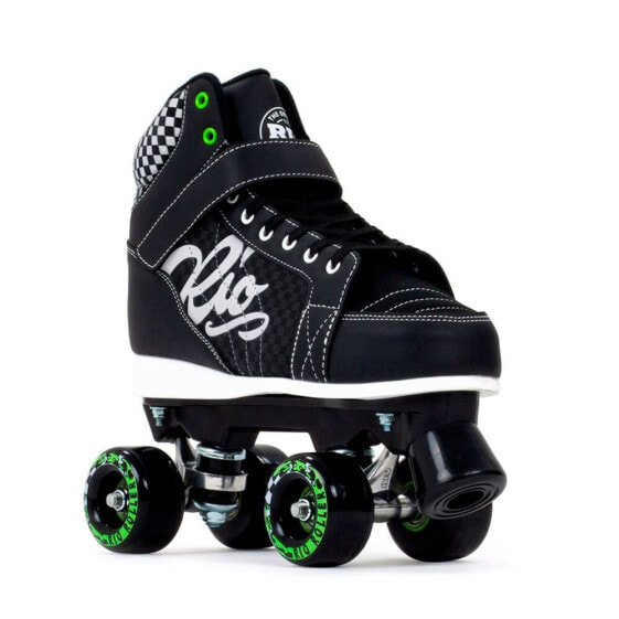 Роликовые коньки Rio Roller Mayhem II Slime Chequered Quad Skates