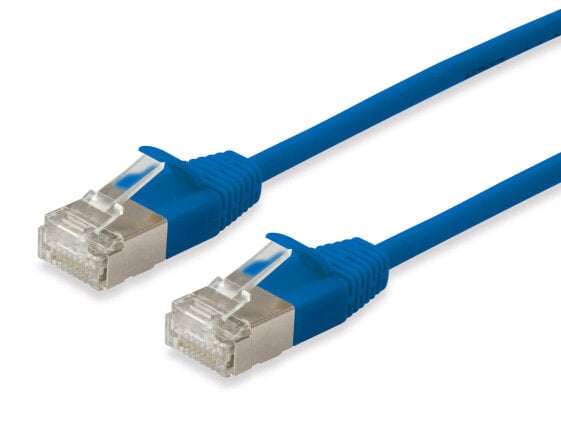 Equip Cat.6A F/FTP Slim Patch Cable - 10m - Blue - 10 m - Cat6a - F/FTP (FFTP) - RJ-45 - RJ-45