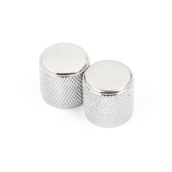 Fender Tele P-Bass Knurled Knobs Chrome