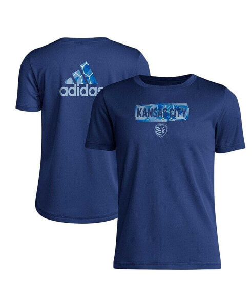 Футболка для малышей Adidas Sporting Kansas City Navy Bбоксерabbrev. T-shirt