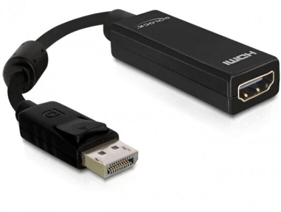 Разъем DisplayPort - HDMI Type A, Delock 61849, мужской-женский, черный, 0.125 м