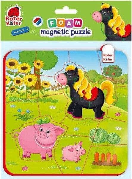Roter Kafer Piankowe puzzle z magnesem "Koń i świnki" RK5010-08