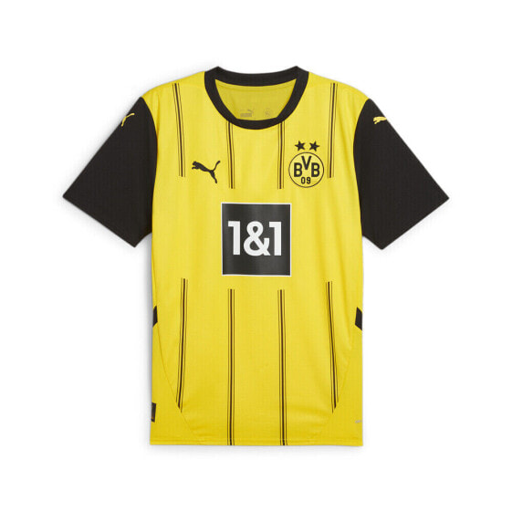 Puma Bvb Crew Neck Short Sleeve Home Soccer Jersey Replica Mens Yellow 77494601