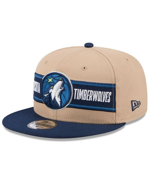 Men's Tan/Navy Minnesota Timberwolves 2024 NBA Draft 9FIFTY Snapback Hat