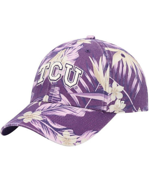 Men's Purple TCU Horned Frogs Tropicalia Clean Up Adjustable Hat