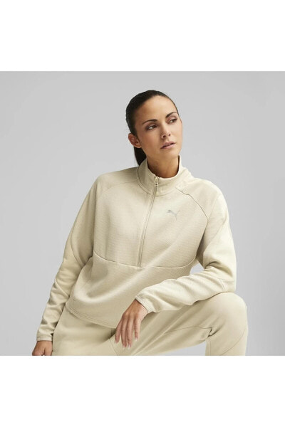 Evostrıpe Half-zip Crew Granola Kadın Yarım Fermuarlı Sweatshirt