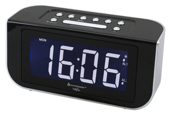 Soundmaster FUR4005 - Clock - Digital - FM - PLL - Black - Silver - Monochromatic - China