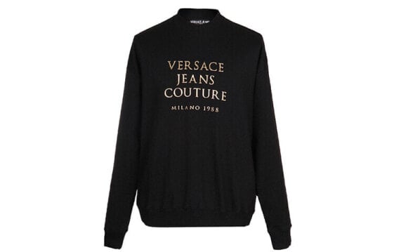 Худи мужское Versace Jeans Couture с логотипом B7GUA7FZ-36612-899 черного цвета