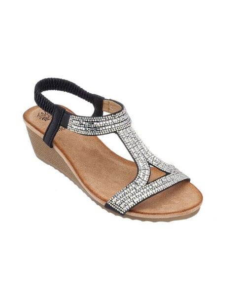 Коричневые коралловые босоножки GC Shoes Coretta Wedge Sandal