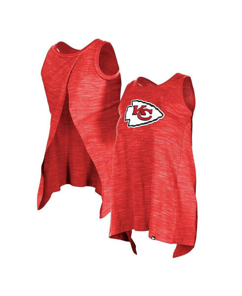 Women's Red Kansas City Chiefs Plus Size Space Dye Active Tank Top