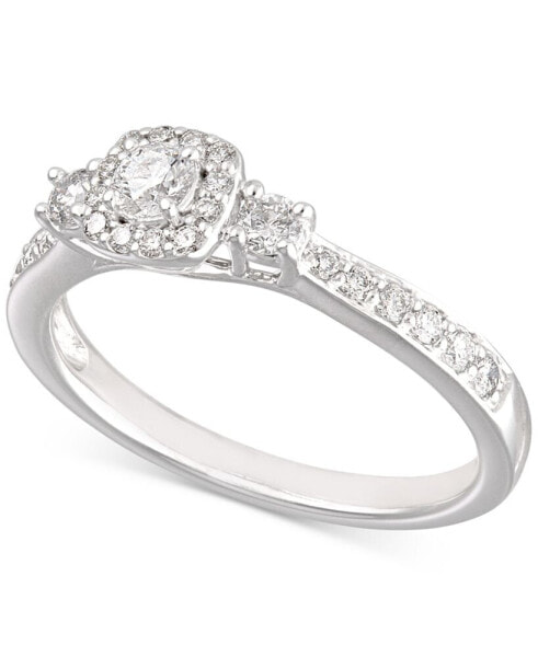 Diamond Engagement Ring (1/2 ct. t.w.) in 14k White Gold