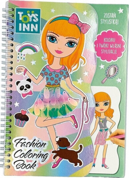 Stnux Fashion Coloring Book Kolorowanka z naklejkami Moda 8523 STNUX